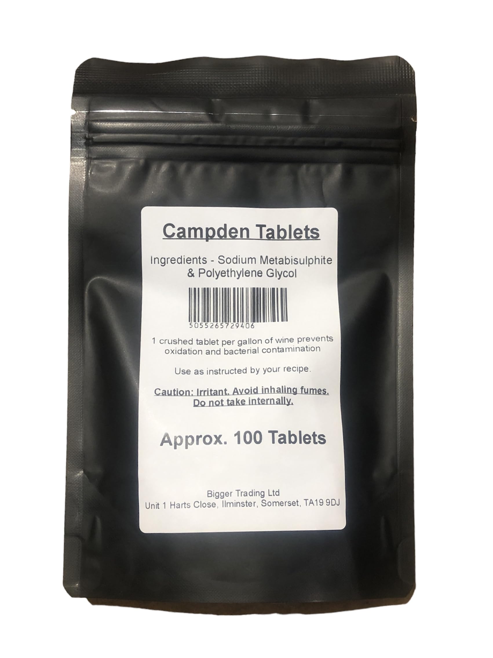 Campden Tablets - Pack of 100 (Approx.) Supplied in a Heavy Duty resealable Pouch with Tamper Proof Seal