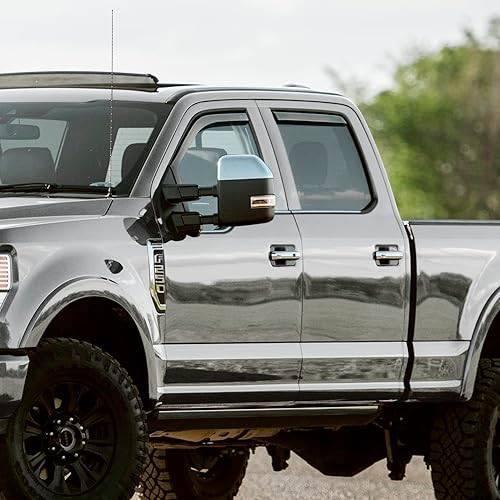 Miniatura 5 de CLIM ART Protectores de lluvia increíblemente duraderos en el canal compatibles con F250 a F550 Super Duty 2017-2024 Crew Cab, deflectores de