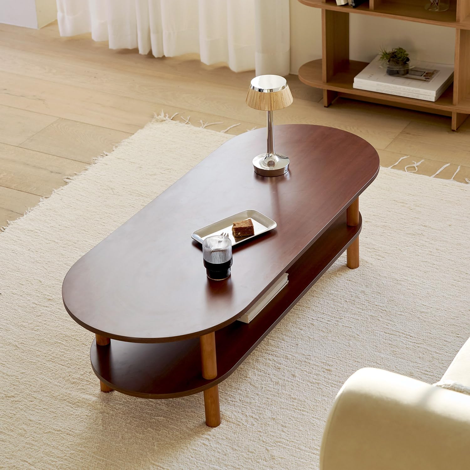 Amazon.co.jp: 【Roomnhome】バルト棚付テーブル 棚付きテーブル