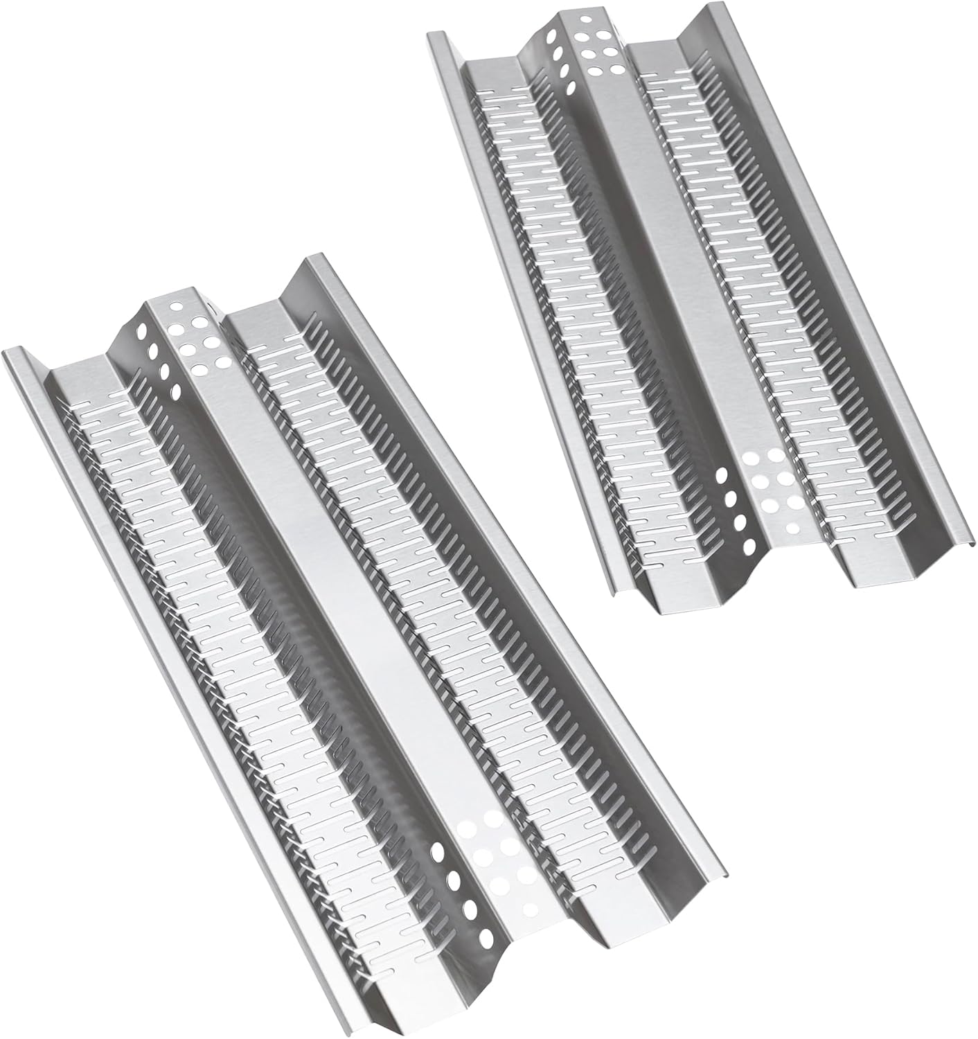 Monument Grills Stainless Steel Heat Plates, Replacement Grill Heat Plate Shield, Flavorizer Bar, Flame Tamer for 4-Burner Grills Model 24367 35633 41847NG D405, Burner Cover A118