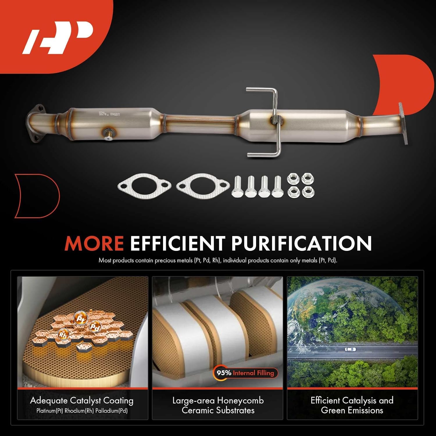 A-Premium Catalytic Converter with Gasket Kit Direct-Fit Compatible with Hyundai Sonata & Kia Optima, 2011-2017, 2.0L 2.4L, E.P.A. Compliant