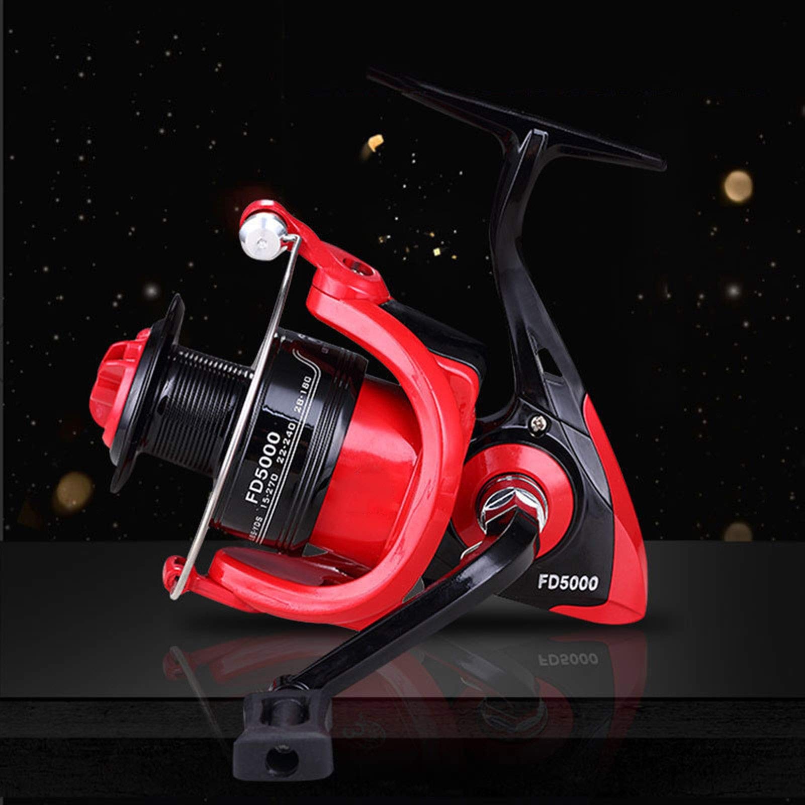 Fishing Reels Fishing Reel FD Series Metal Bearing Brake Force Above 5KG Fresh Water And Salt Water Left/Right Interchangeable Spinning Wheel for Inshore Boat Rock Freshwater Saltwater (Red 8)