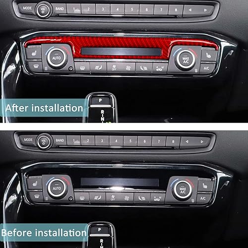 Miniatura 2 de Compatible con panel de interruptor de aire acondicionado, marco de protección de fibra de carbono, accesorios interiores de decoración para Toyota