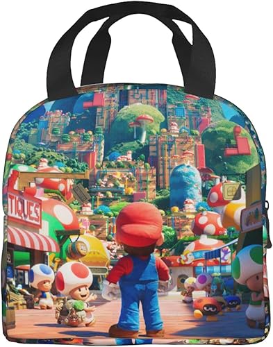 Miniatura 3 de Caja de almuerzo de dibujos animados portátil Lnsulation Bolsa de almuerzo multifuncional para oficina trabajo picnic