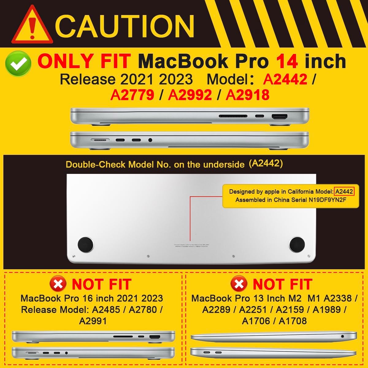 Batianda for New MacBook Pro 14 inch Case 2025 M5 2024 2023 2021 with M4 M3 M2 M1 Pro/Max Chip, Creative Designed Clear Black Hard Shell with Keyboard Cover & Screen Protector, Nebula - Image 2