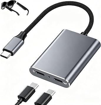 XREAL &  USB C - AR  XREA-L One/Air 2 Pro Rokid  Steam Deck ROG Ally Switch2 i-/Phone17 Type C  100W 60Hz