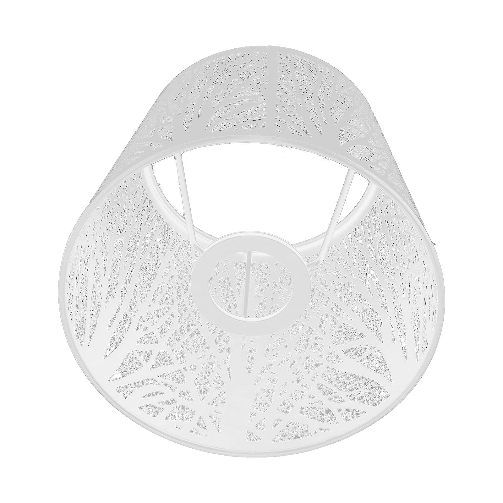 Lampshade Wrought Iron Lampshade Modern Tree Shaped E27 Mini Lamp Shade Table Lamp Bedroom Bedside Decor (White)