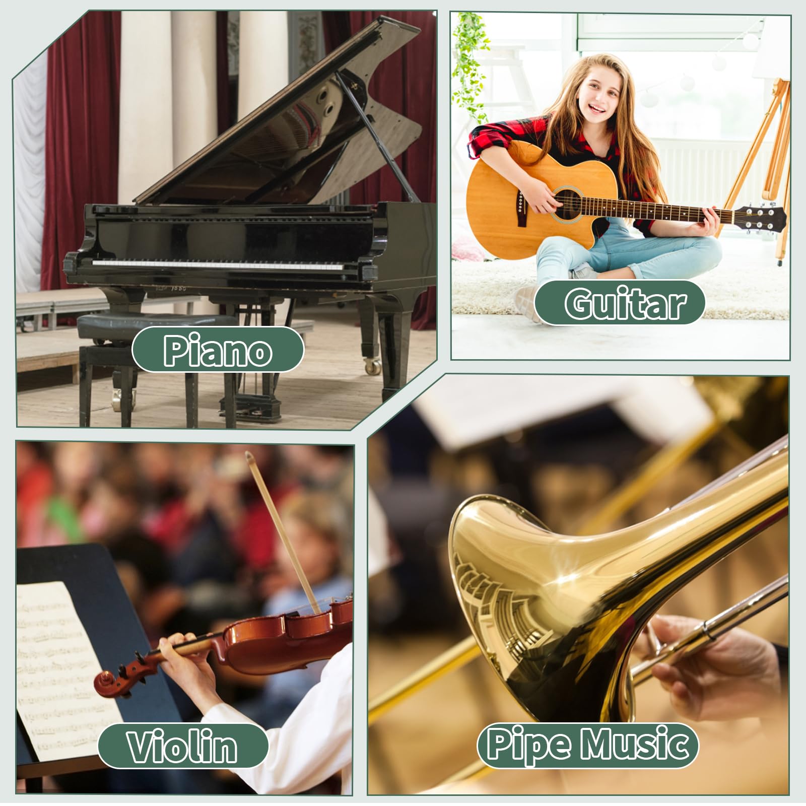 A4 Cartelle Portaspartiti, Raccoglitore Porta Spartiti Musical, Borsa Porta Documenti Musicale, 20 Tasche/40 Pagine, Raccoglitore A4 per Spartiti Per Chitarra, Violino, Concerto (Nero)