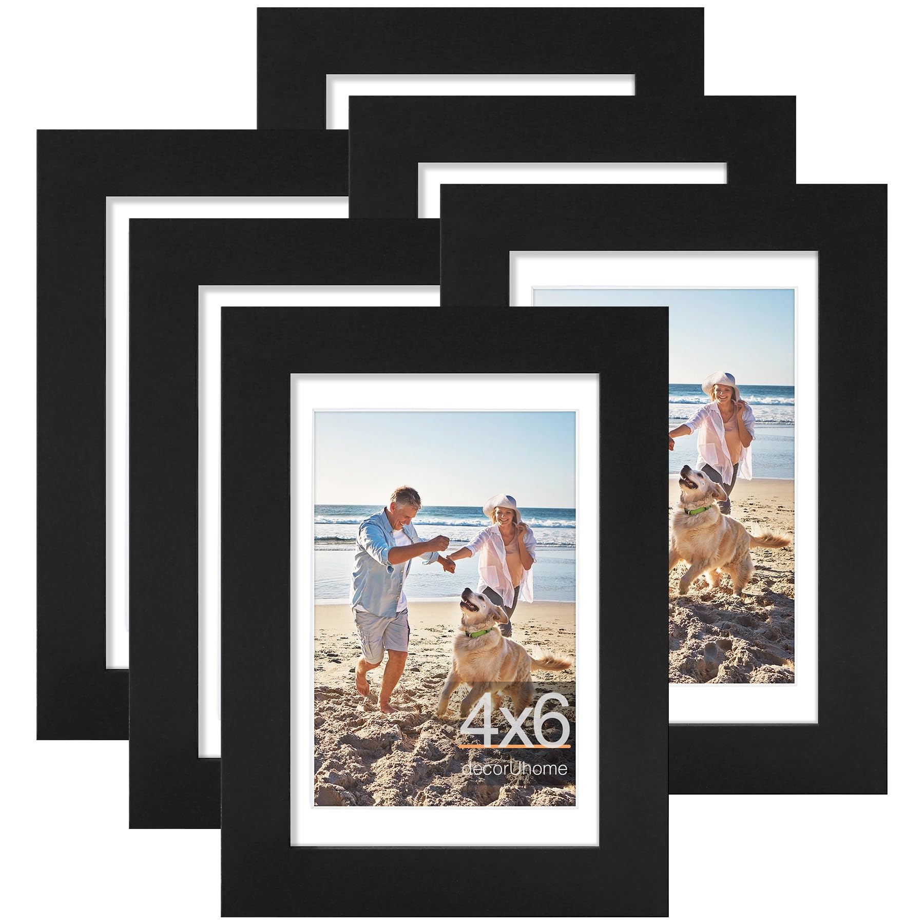 Cadres photo 10,2 x 15,2 cm noir lot de 6 pour figer l'émotion de vos moments partagés