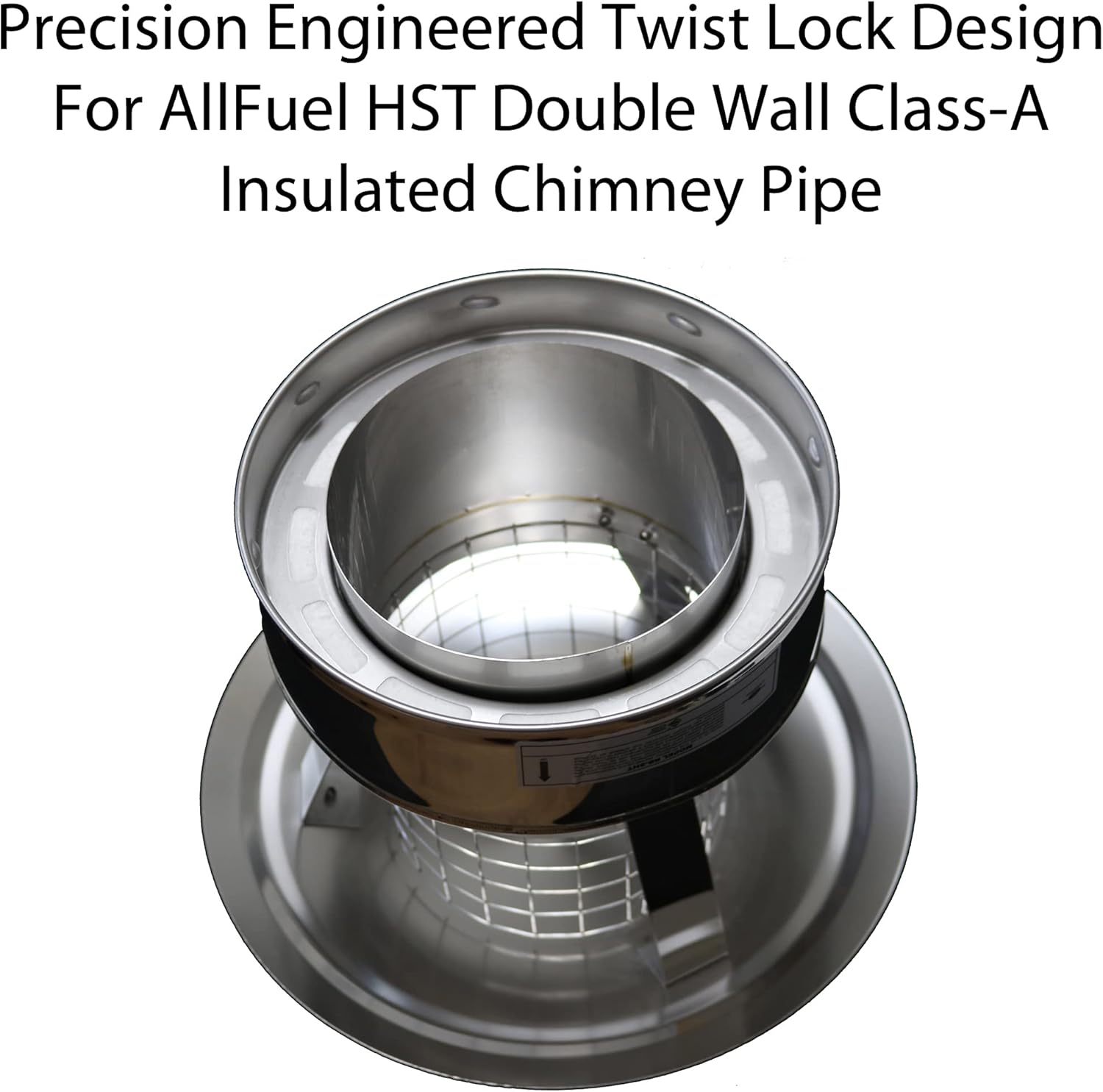 Flat Top Rain Cap for 6" Diameter 304 Stainless Steel All Fuel Class-A Double Wall Insulated Chimney Pipe