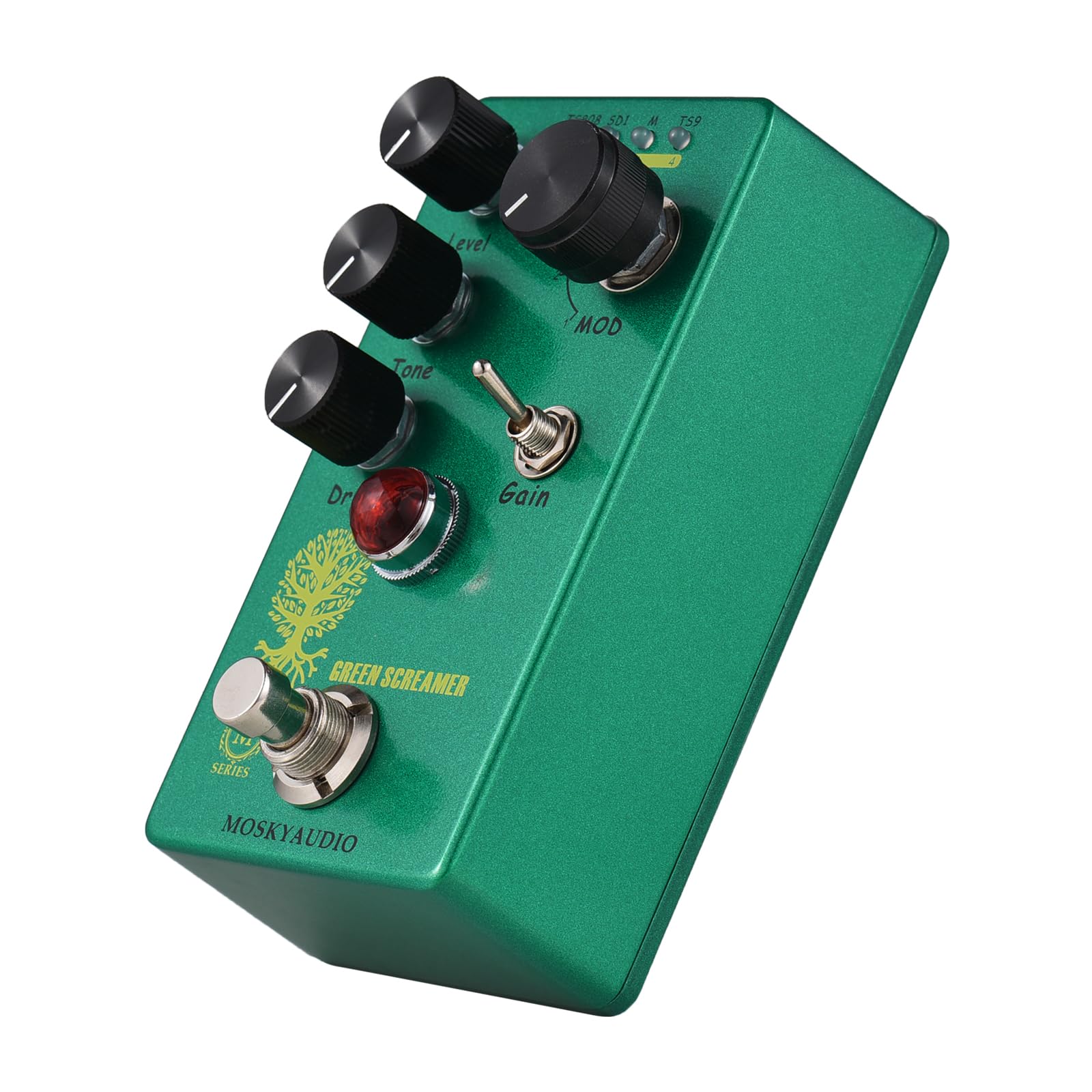 Btuty Booster/Overdrive pedał efektów gitarowych Przełącznik 4 tryby i sterowanie poziomem/tonem/napędem Kompaktowy przenośny cyfrowy procesor efektów do gitary elektrycznej