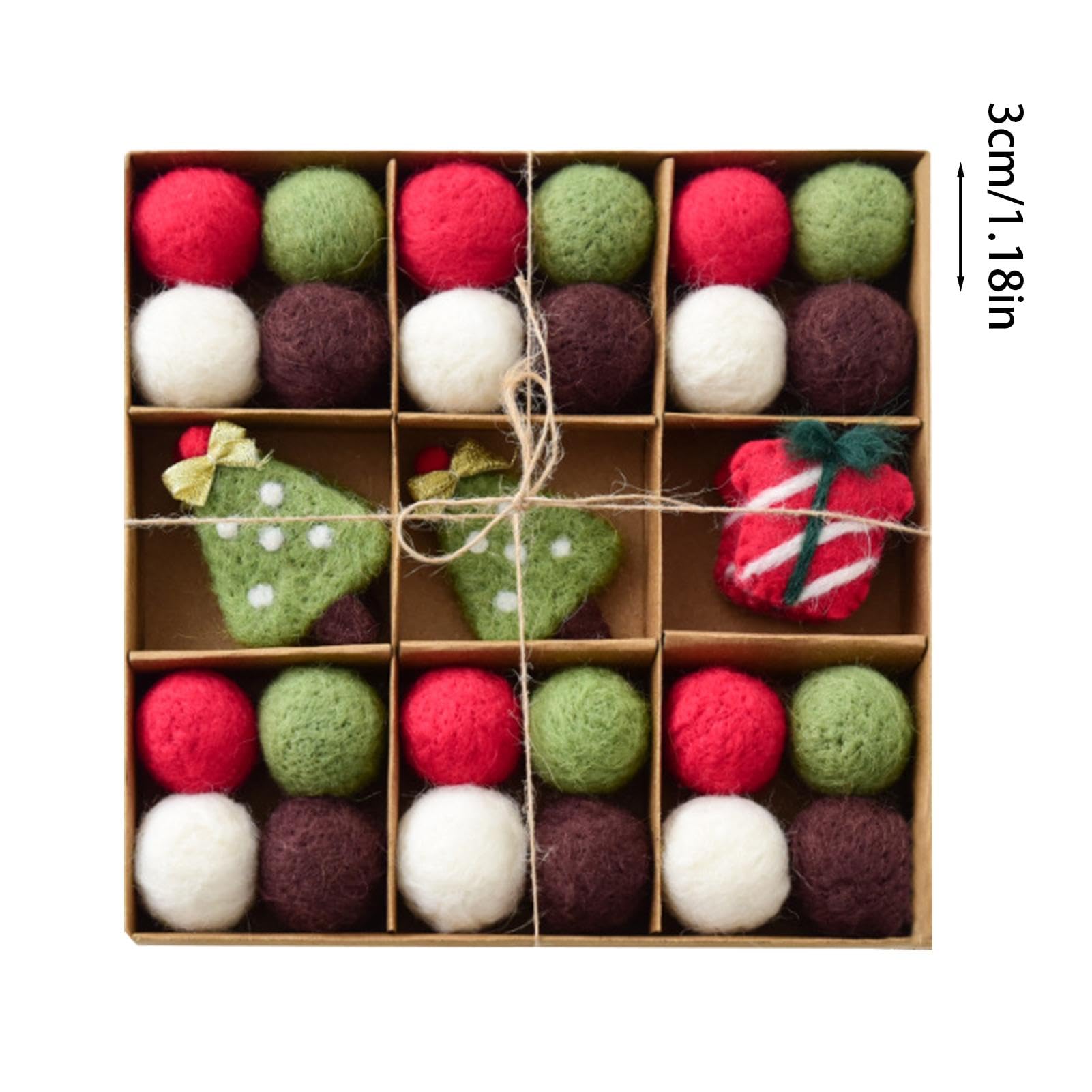 Amazon.co.jp: フェルト クリスマス ボール オーナメント,クリスマス