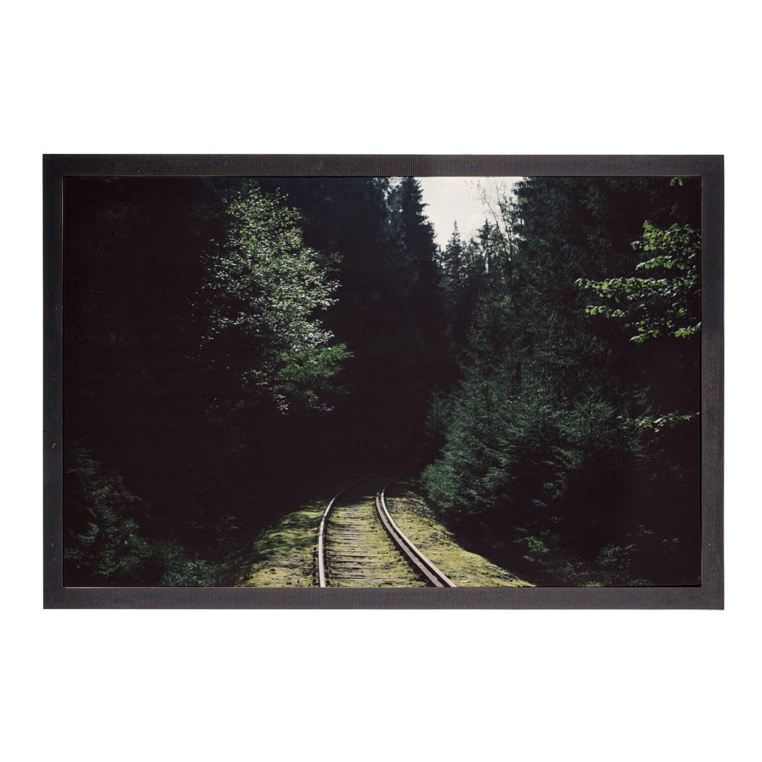 Paillasson voie ferrée forêt de pin 60x40cm pour entrée