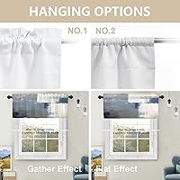 Vista 25 de Cenefas de cocina modernas con patrón de cobre marrón dorado para ventanas, cenefas opacas abstractas de marcas de arañazos y cortinas opacas