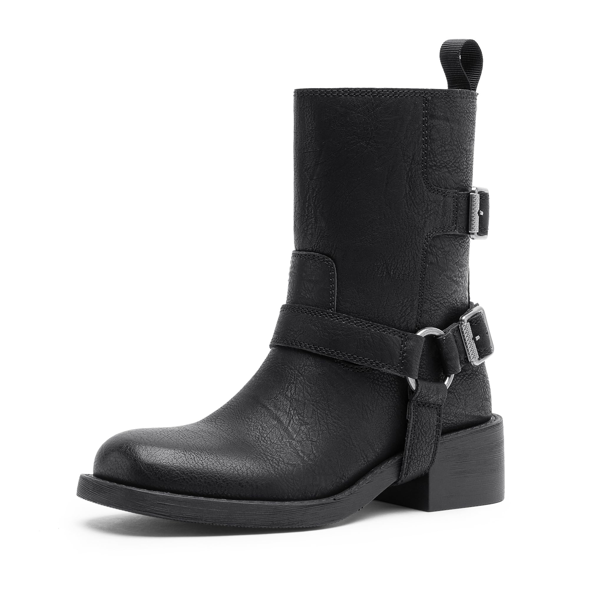 Vepose Womens Biker Harness Ankle Boots