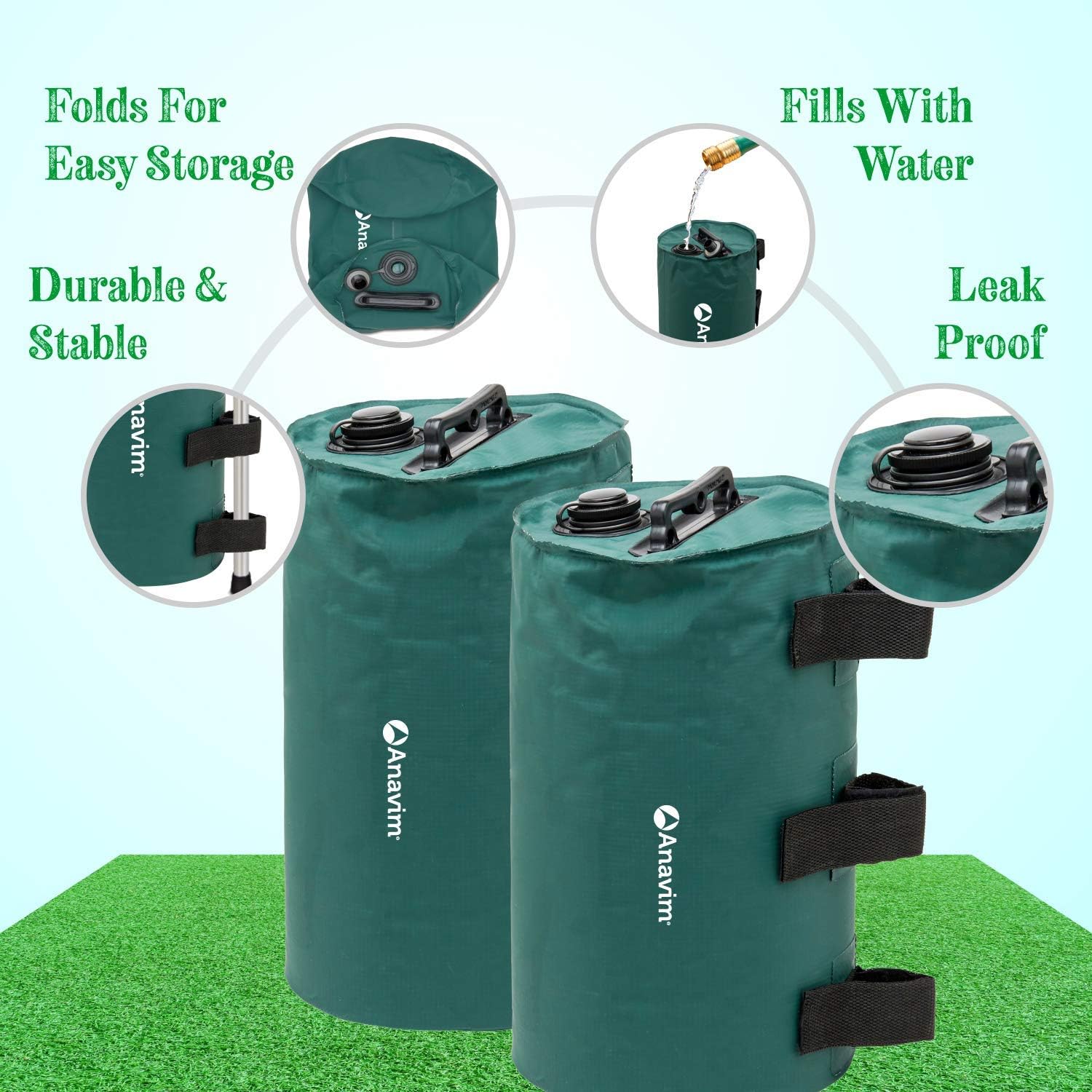 Canopy Water Weights Bag, Leg Weights for Pop up Canopy 4pcs-Pack