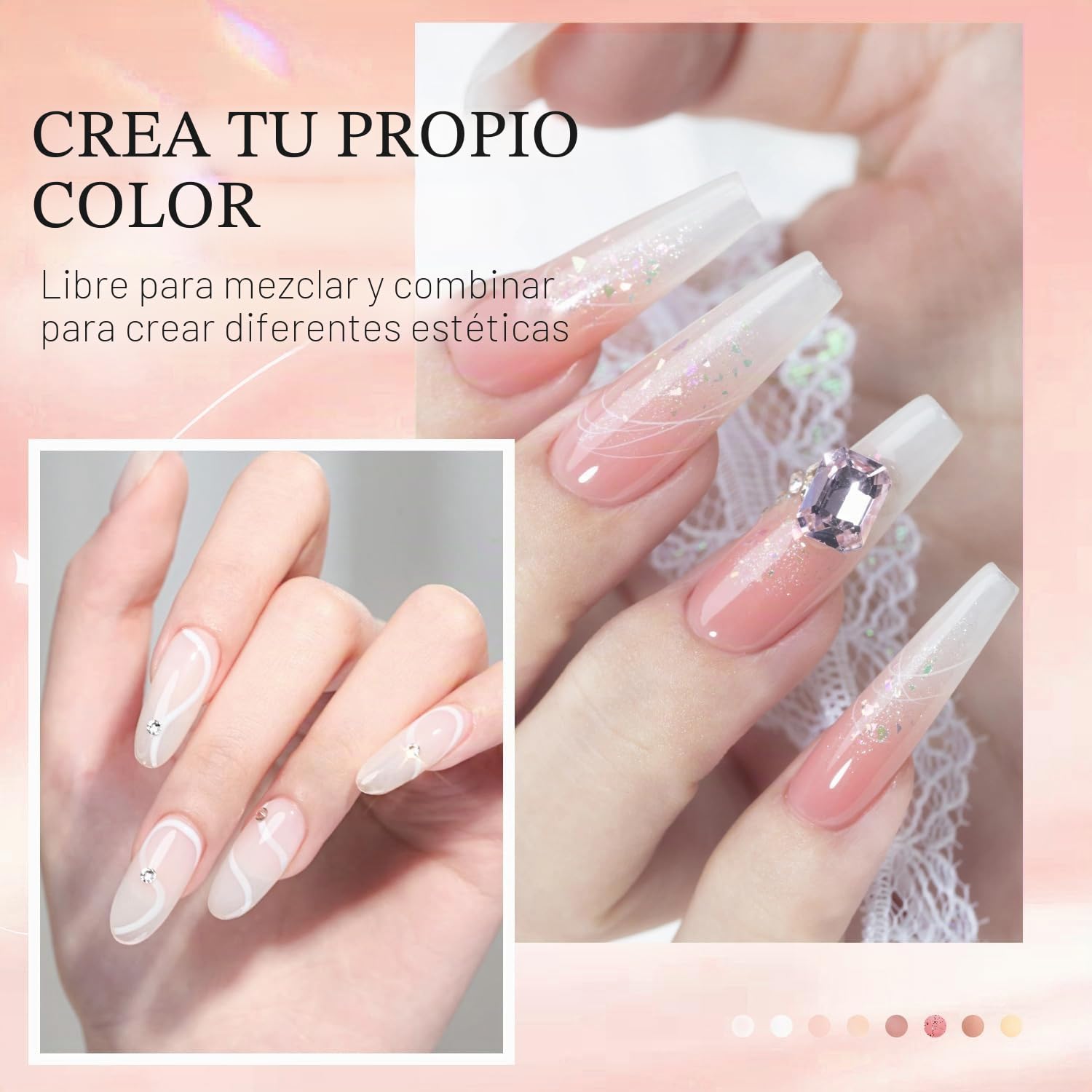 Juego de salón de uñas, polvo acrílico con líquido acrílico de 30 ml, fresa de gel con lámpara UV, set de decoración para mujeres