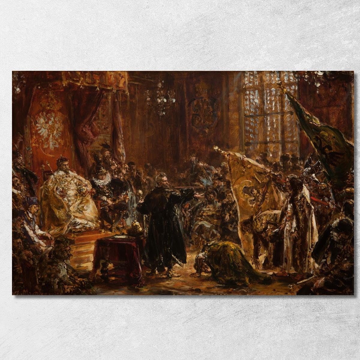 Impression Fine Art Jan Matejko Le tsar Shuysky tableau encadré haute qualité