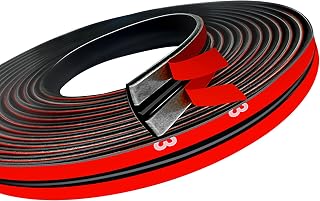 Car Weather Stripping 14mm Car Windshield Weather Seal Rubber Stripping Trim Weatherstrip Adhesive T Shape Sunroof Seal Cover Leak Sound Proofing (16 Feet)