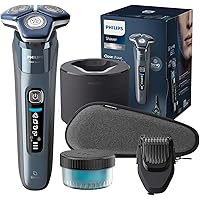 Philips S7000 - Rasoio elettrico Wet & Dry in blu ghiaccio con 1 rifinitore a scomparsa