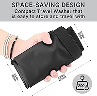 Vista 7 de Travel Washing Machine & Retractable Clothesline - Hand Washing Machine & Portable Clothes Washer - Durable Travel Laundry Wash Bag & Camping