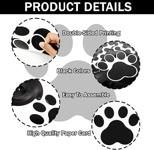 Miniatura 3 de 60 piezas de decoración de fiesta de cumpleaños para perros, decoraciones de cumpleaños de cachorros, fiesta de perro, espiral, hueso de pata de