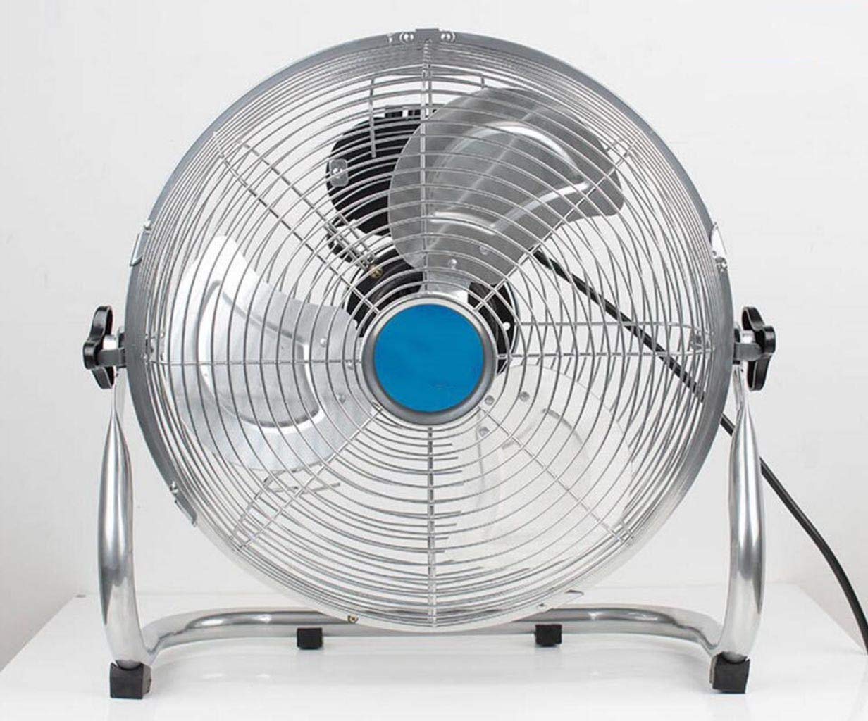 Ventilador de suelo industrial de alta velocidad, circulador de aire ajustable para gimnasio, cocina, hogar, uso comercial, metal cromado, 4 ajustes de velocidad de 14 pulgadas