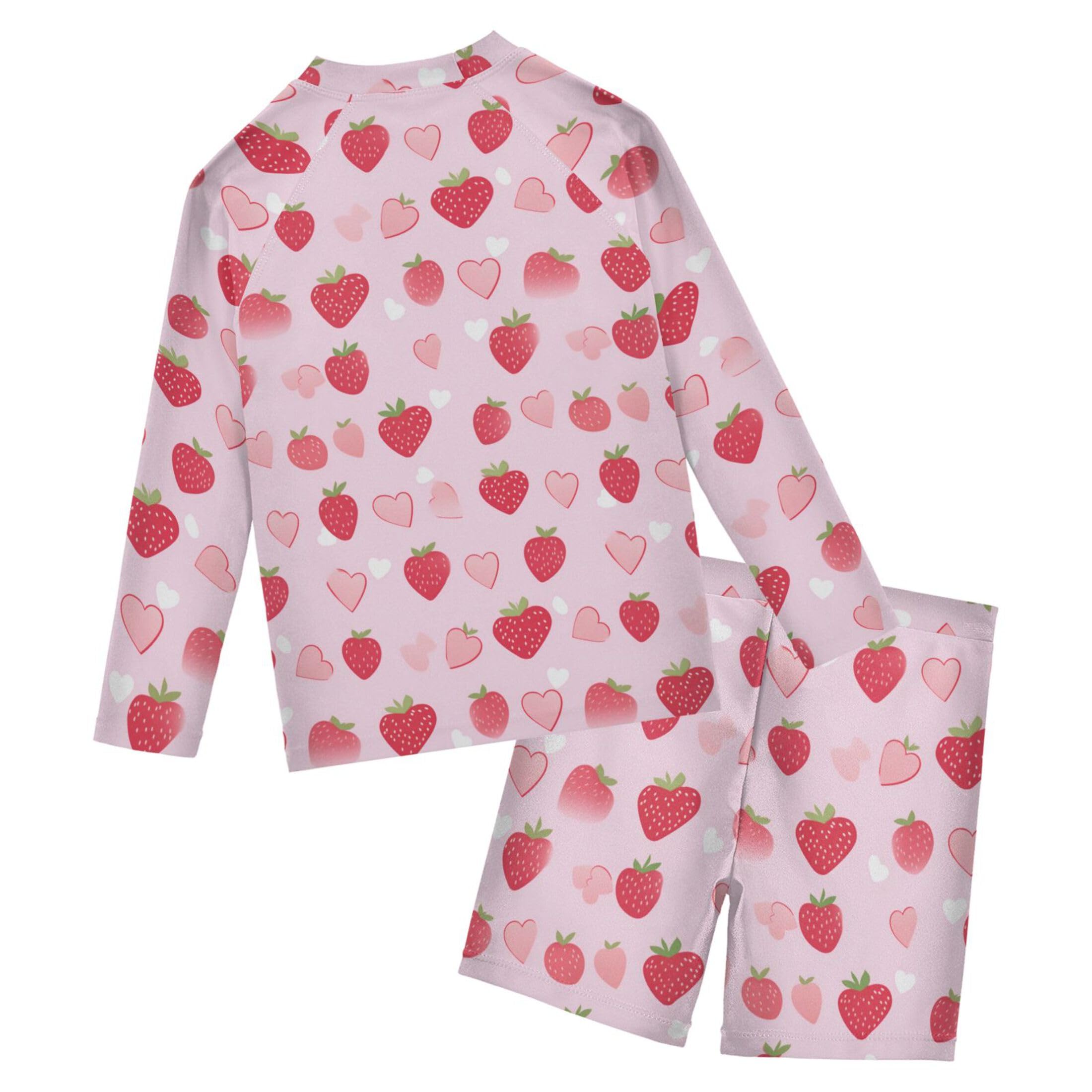 Strawberry Fruit Toddlers and Baby Boys' Swimsuit Trunk and Rashguard Set B0402872