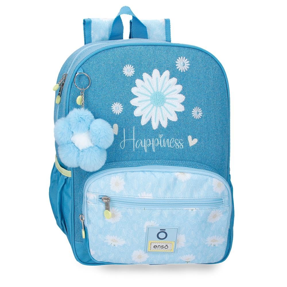 Enso Happiness Denim School Backpack 30x38x12 cm Polyester