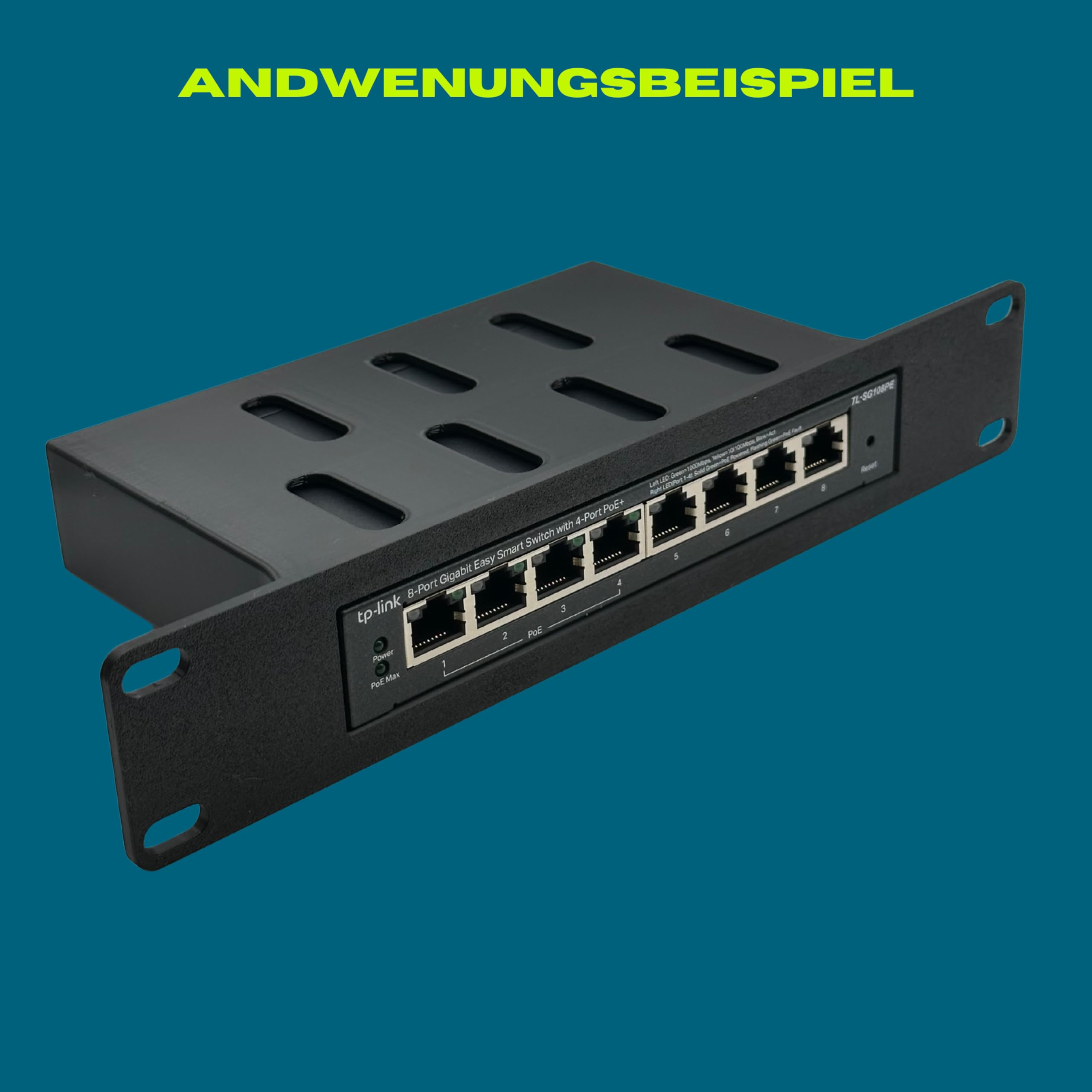 Cadre de montage en rack 10" pour Netgear GS308EP & TP-Link TL-SG108PE, support commutateur PoE 8 ports