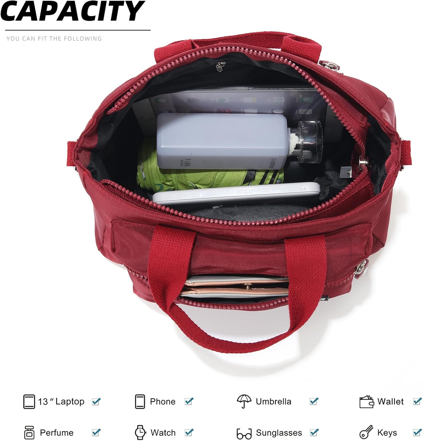 Small Tote Bag for Women,Canvas Crossbody Bags Shoulder Bag With Zipper,Satchel Purse Work Handbag - Image 6