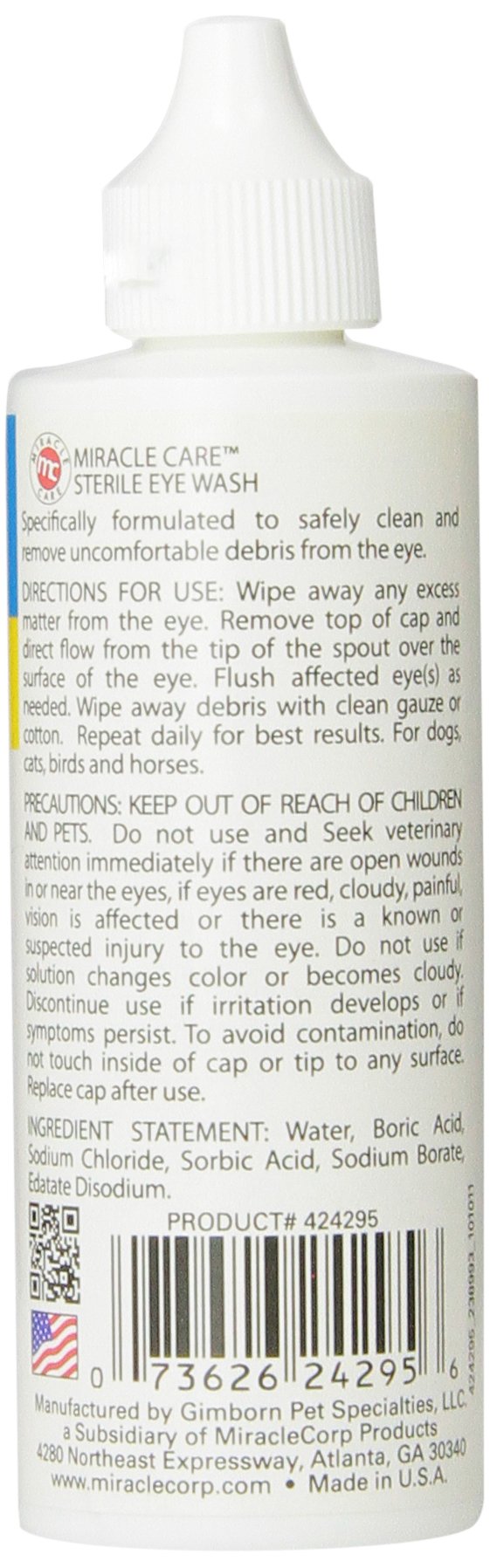 Buy Miracle Care Eye Wash Solutions for Dogs and Cats Made in USA Cat