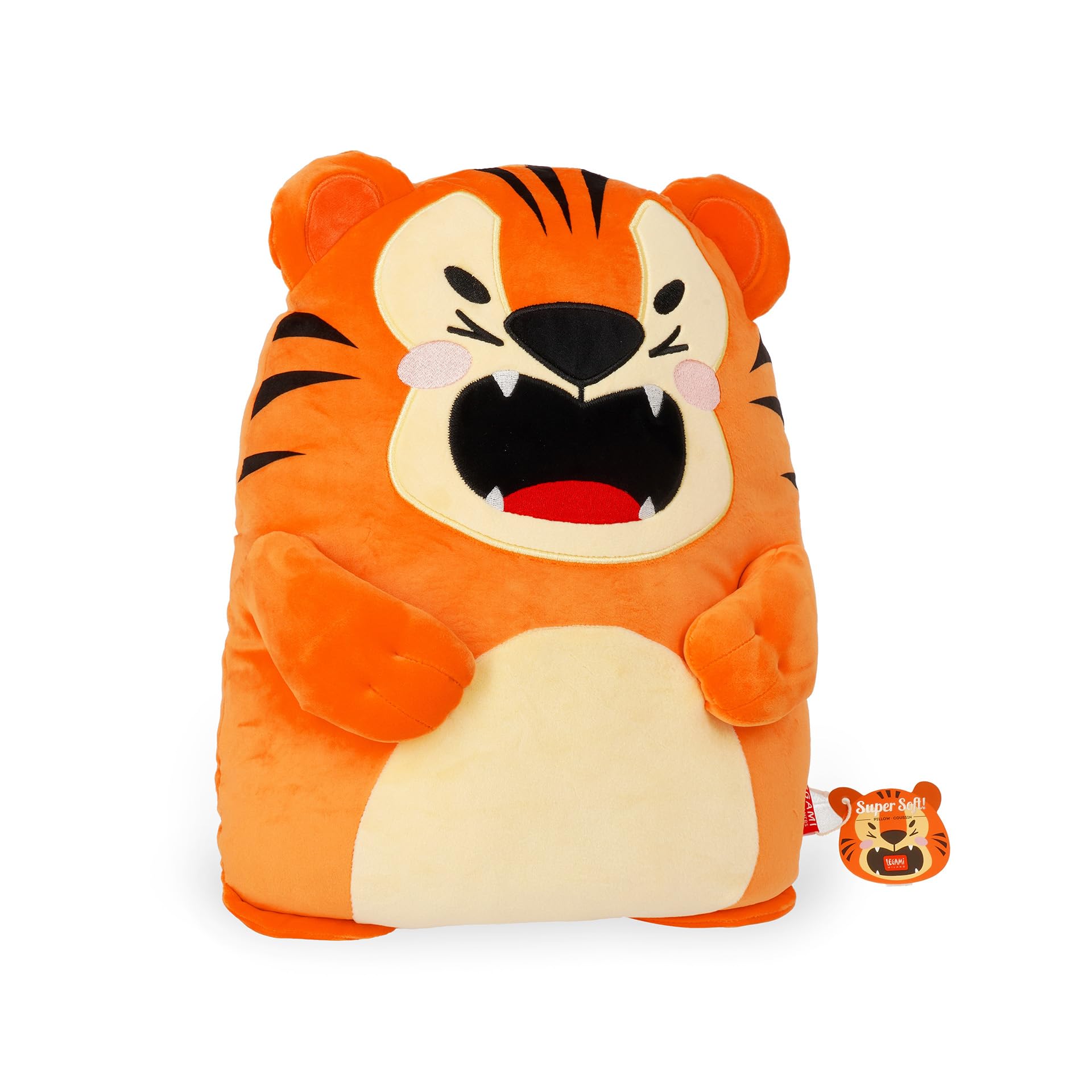 Legami - Cuscino Super Soft! Tema Tiger, Super Soffice, Idea Regalo, L 28 cm x H 42 cm x W 14 cm