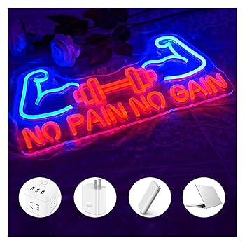 Amazon.co.jp: 店舗壁飾り 広告用標識 痛みなしゲインネオン