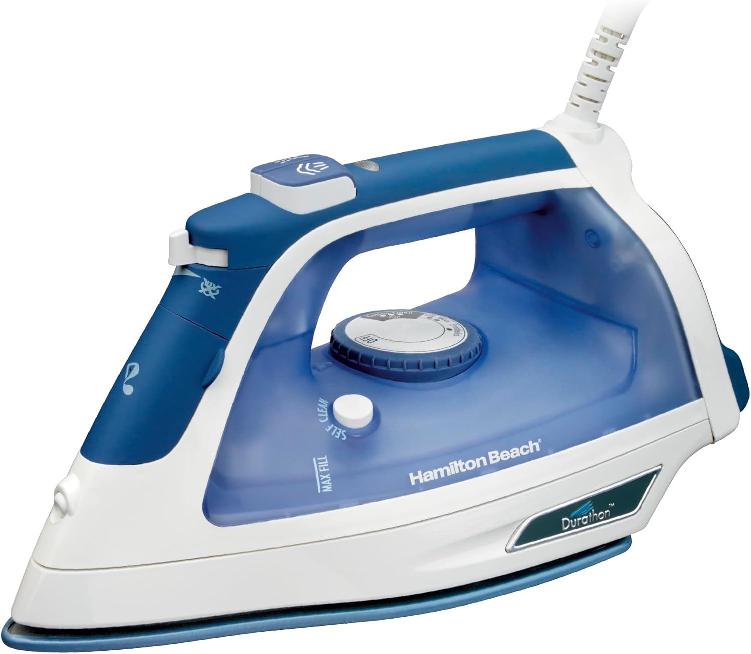 Hamilton Beach® Durathon® Nonstick Soleplate Iron, R1208 (Renewed)