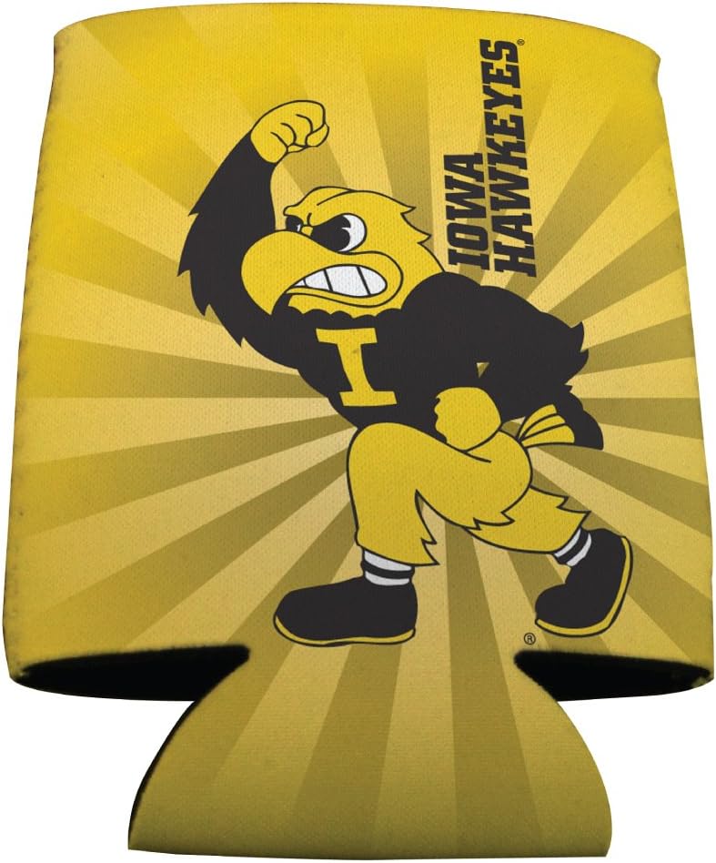 University of Iowa Can Coolers – 6-Pack Officially Licensed Hawkeyes Drink Sleeves – Fits 12oz Cans & Bottles – Foam Insulated for Tailgating, BBQs & Game Day – VictoryStore