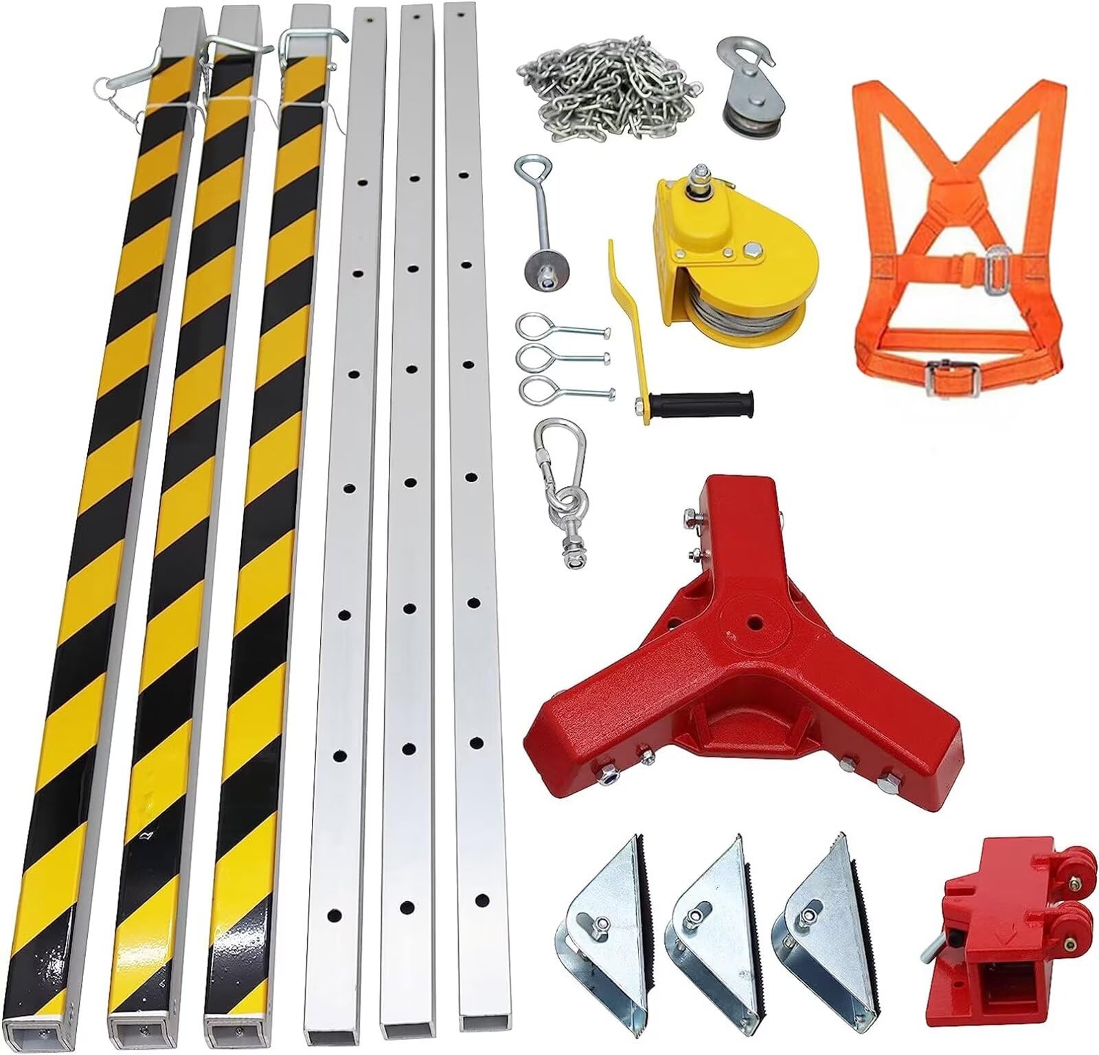 Sprzęt ratowniczy do podnoszenia Statyw ratowniczy Kanalizacyjny Aluminiowy Statyw Ratowniczy Komercyjny Wspornik 7 stóp i Statyw kablowy 1200Ibs Wciągarka Statyw ratunkowy Z 3M,
