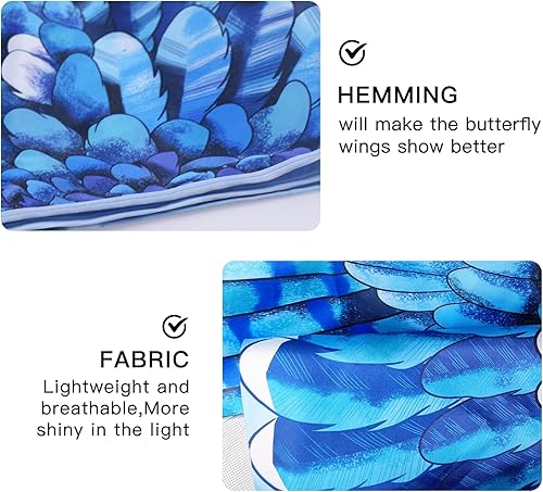 Miniatura 7 de D.Q.Z Disfraz de alas de pájaro para niños con máscara, ropa de vestir para niños y niñas, águila juego de rol, fiesta de Hallowen