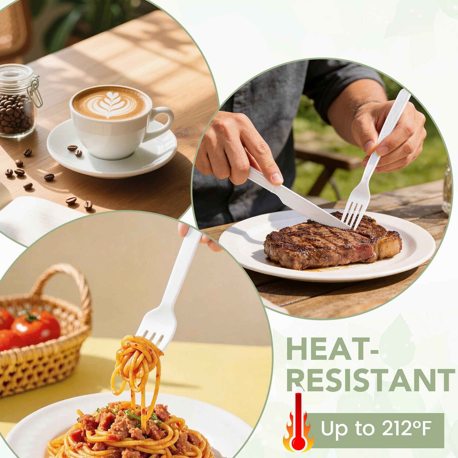 360 Count Compostable Forks,Extra Heavy-Duty, Heat-Resistant & BPA-Free,Alternative to Plastic Forks for Weddings, Parties, and Daily Use — Amazon image 3
