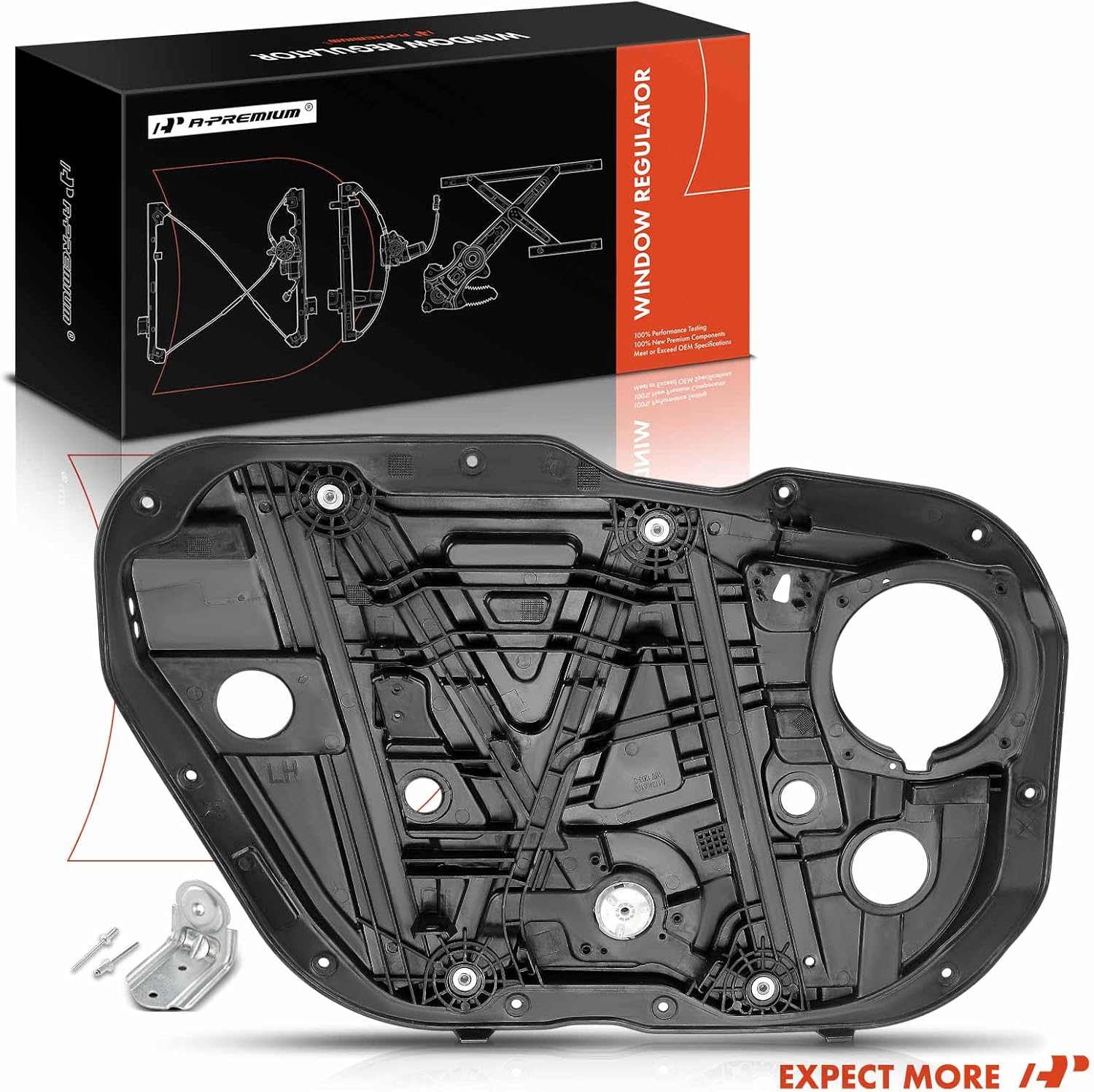 A-Premium Power Window Regulator Front Driver Side Compatible with Hyundai Elantra 2017 2018 2019 2020, Front Left Driver Side, Without Motor