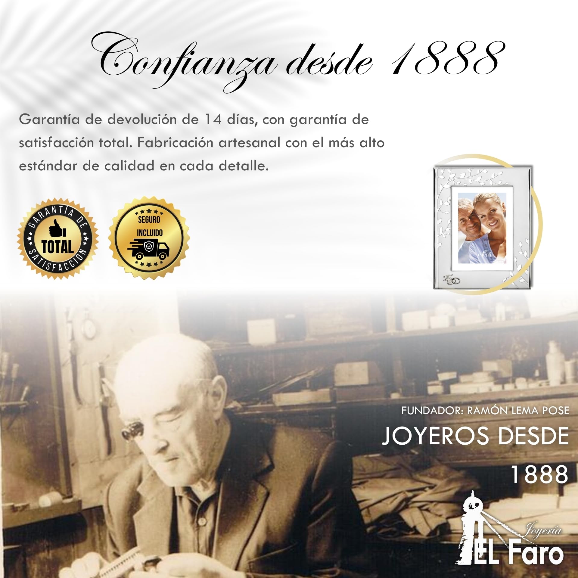 JOYERIA EL FARO Marco 25 Aniversario 10 x 15 cm