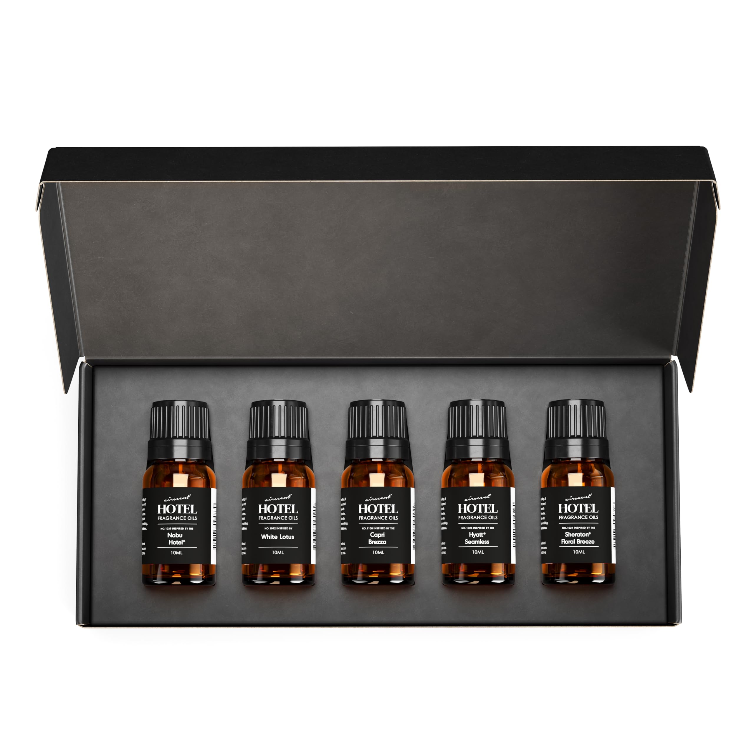 AirScent Hotel Diffuser Oil Gift Set - Tranquil Hotel Scents - 10 mL, 0.34 fl oz Fragrance Oil Set - Inspired by The White Lotus, Capri Brezza, Floral