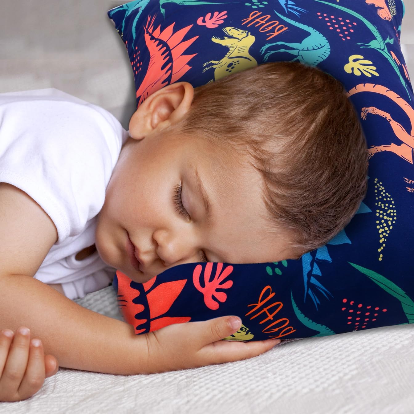 Toddler Pillowcase Set Of 2 - 13x18 Inch, 100% Egyptian Cotton, 500 Thread Count, Navy Blue - View #10