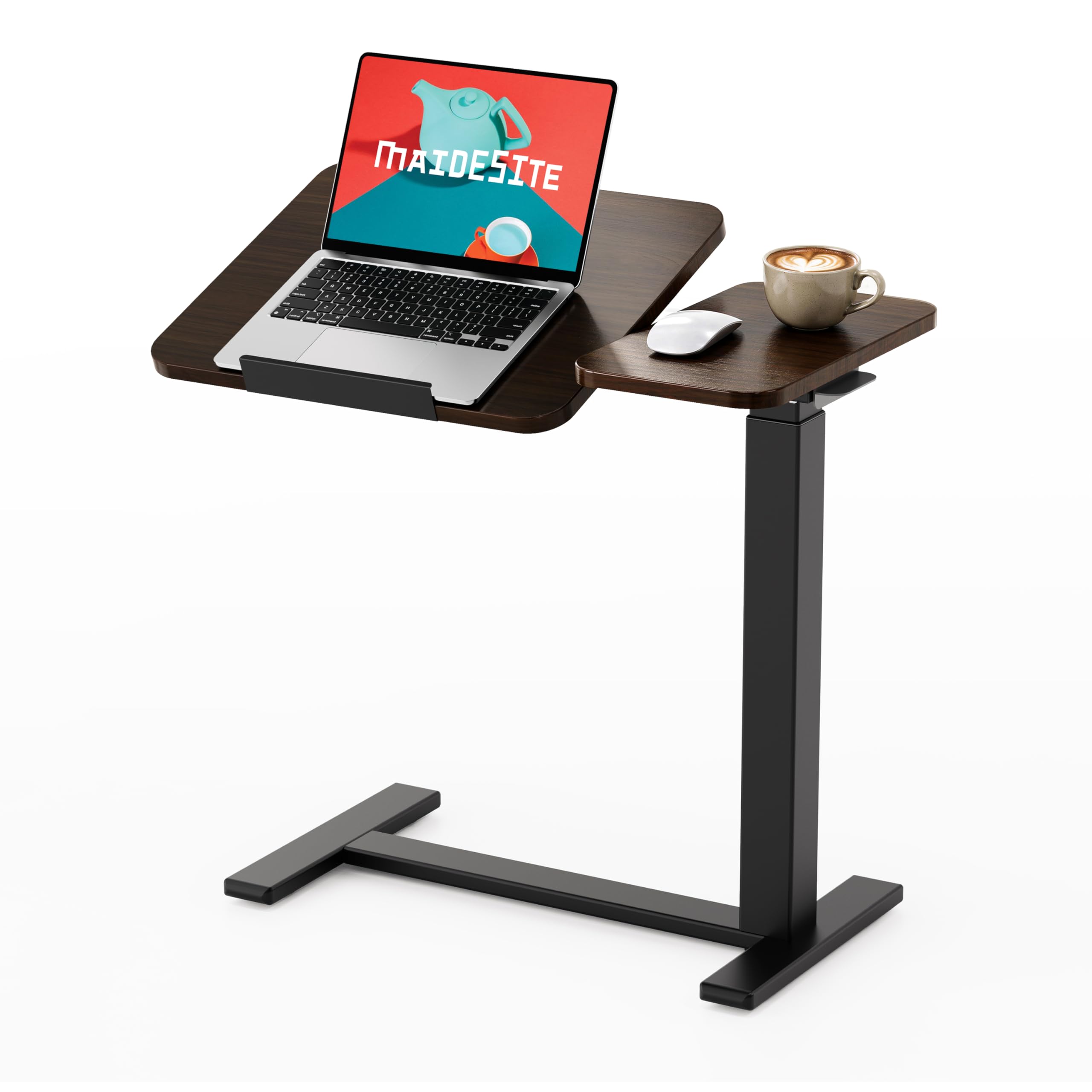 MAIDeSITe Beistelltisch mit Rollen, Laptoptisch Höhenverstellbar