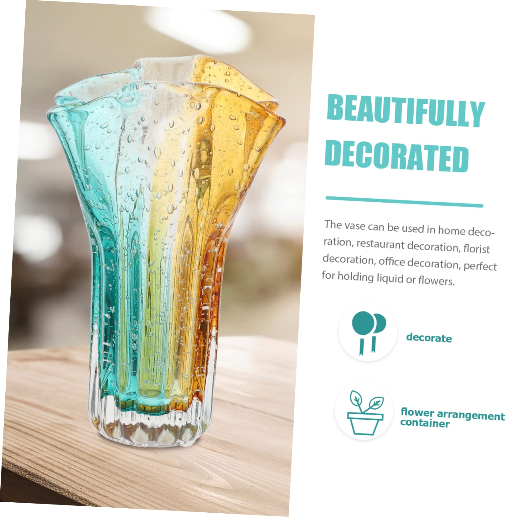 Vase Hydroponique en Verre Simple, Bouteille Créative pour Fleurs