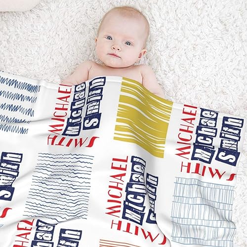 Miniatura 10 de Mantas de bebé personalizadas para niños y niñas con nombre, suave y lindo animal, manta de bebé personalizada para recién nacidos, bebés, niños