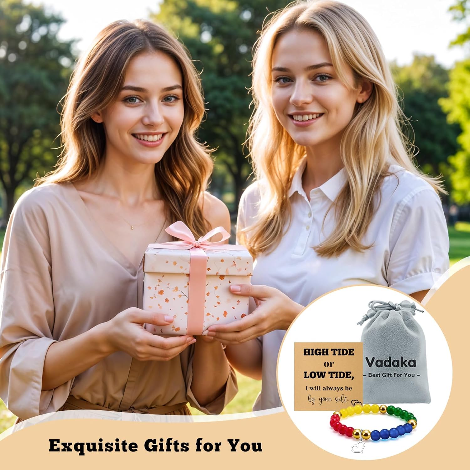 Vadaka Inspirational Bracelet for Women Encouragement Bracelet Friendship Bracelets for Women Thoughtful Gifts for Friend Sister Coworker Mom Get Well Gifts Jewelry Birthday Christmas Graduation Gift - Image 6