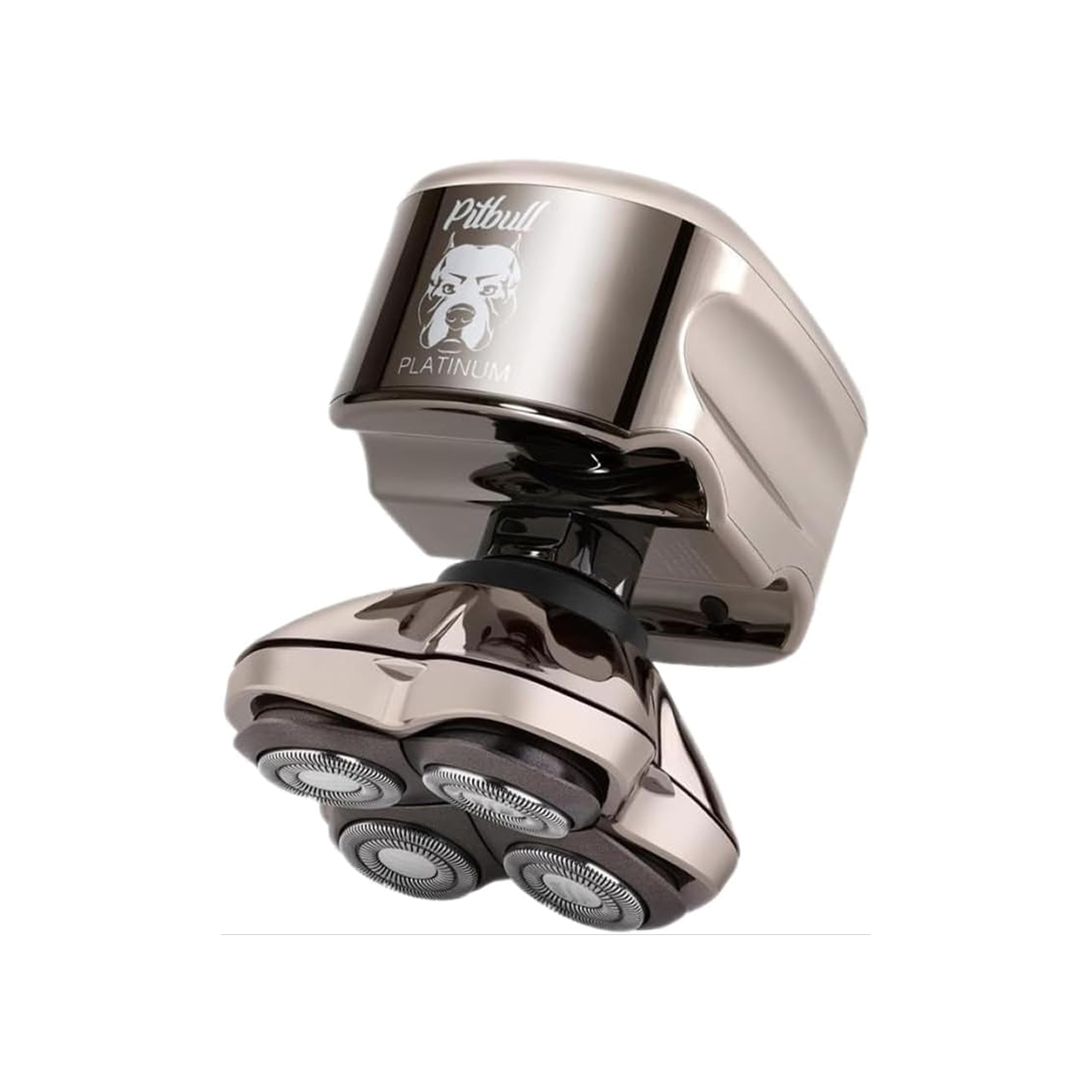 Skull Shaver Pitbull Platinum Pro - Rasoir Électrique Homme - Sans Fil, Rechargeable, Humide/Sec, Ergonomique pour Crâne Chauve - Avec Socle de Rinçage et Étui de Voyage - Lame Supplémentaire Incluse | Rasoir Électrique Homme, Sans Fil, Rechargeable, Humi