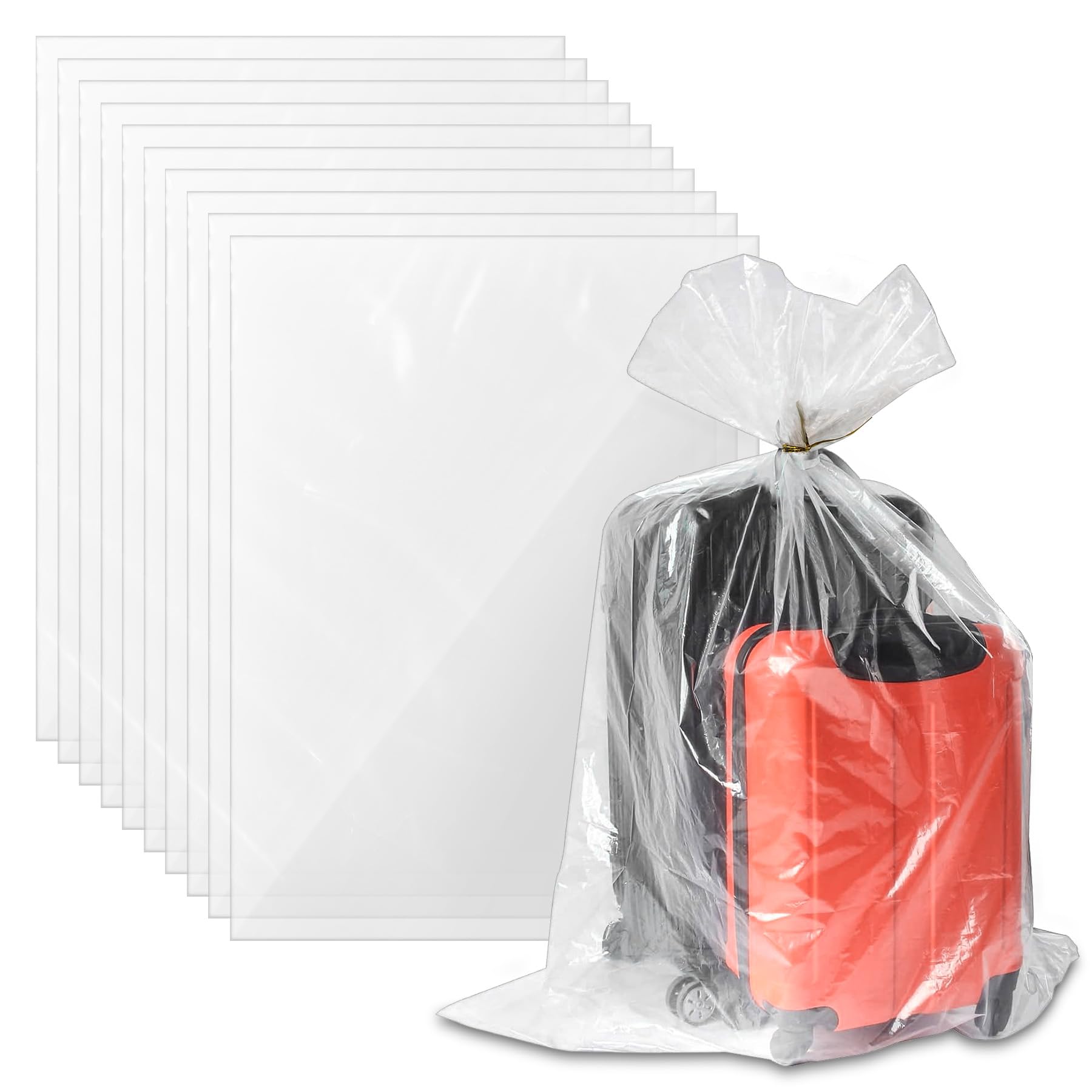 Grand sac de rangement transparent Brelet anti-poussière pour protéger meubles et literie