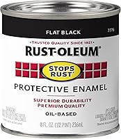 Vista 14 de Rust-Oleum 7790502 - Pintura antióxido para aplicación con brocha, cuarto de galón, blanco plano (paquete de 1)